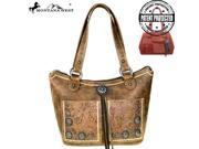 Montana West Concho Collection Concealed Handgun Tote Bag Brown