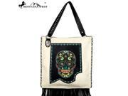 Montana West Sugar Skull Collection Tote Beige