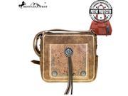 Montana West Concho Collection Concealed Handgun Crossbody Bag Brown