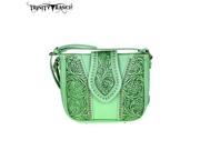Trinity Ranch Tooled Leather Collection Cross Body Lime