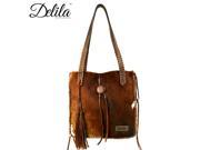 Delila 100% Genuine Leather Hair On Collection Brown