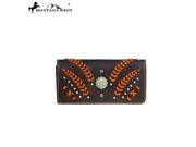 Montana West Concho Collection Secretary Style Wallet Coffee