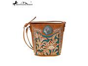 Montana West Native Amereican Collection Bucket Shape Crossbody Brown