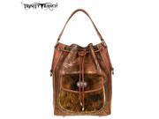 Trinity Ranch Tooled Hair On Leather Collection Hobo Brown