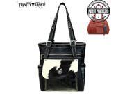 Trinity Ranch Tooled Hair On Leather Collection Concealed Handgun Tote Black