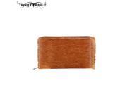 Trinity Ranch Hair on Leather Collection Wallet Brown