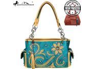 Montana West Concho Collection Concealed Handgun Collection Satchel Turquoise