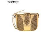 Trinity Ranch Tooled Leather Collection Cross Body Tan