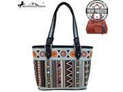 Montana West Aztec Collection Concealed Handgun Tote Turquoise