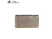 Montana West Bling Bling Collection Secretary Style Wallet Bronze