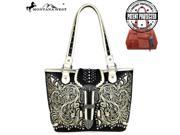 Montana West Buckle Collection Concealed Handgun Tote Black