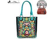 Montana West Embroidered Collection Tote Bag Balck