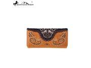 Montana West Cut Out Floral Collection Wallet Brown
