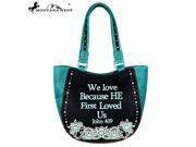 Montana West Scripture Bible Verse Collection Tote Black