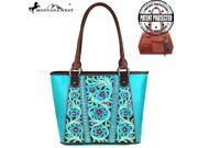 Montana West Floral Collection Concealed Handgun Satchel Turquoise