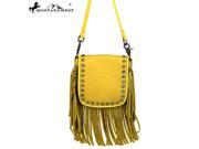 Montana West 100% Real Leather Crossbody Yellow