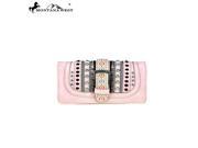Montana West Buckle Collection Wallet Pink