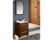 Fresca Allier 24 Wenge Brown Modern Bathroom Vanity w Mirror