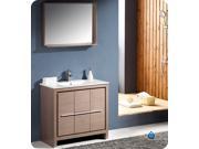 Fresca Allier 36 Gray Oak Modern Bathroom Vanity w Mirror