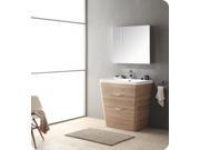 Fresca Milano 32 White Oak Modern Bathroom Vanity w Medicine Cabinet