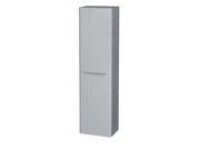 Wyndham Collection Murano Wall Mounted Bathroom Storage Cabinet in Gray Two Door