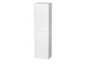 Wyndham Collection Murano Wall Mounted Bathroom Storage Cabinet in Glossy White Two Door
