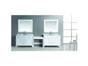 Design Element Two London 48 Single Sink Vanity Set in White Finish with One Make up table in White