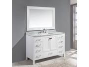 Design Element London 54 Single Sink Vanity Set in white Finish