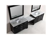 Design Element Two London 48 Single Sink Vanity Set in Espresso Finish with One Make up table in Espresso