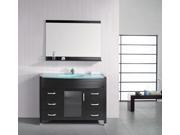Design Element Waterfall 48 Single Sink Vanity Set w Glass Top