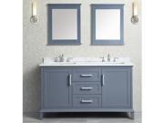 Ariel Bath Montauk 60 Double Sink Bathroom Vanity Set