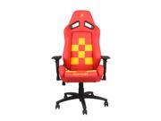 Finish Line Red on Yellow Checkered Flag Pattern Gaming and Lifestyle Chair by RapidX