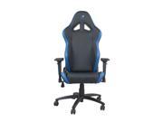 Ferrino Line Blue on Black Diamond Patterned Gaming and Lifestyle Chair by RapidX