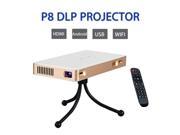 Lesogood P8 Mini Projector Portable LED DLP Home Theater Cinema for Android 4.4 Support 1080P HD WIFI Bluetooth USB TF Card HDMI Input White