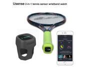 Usense 2 In 1 Smart Tennis Sensor Pedometer Watch Training Swing Data Analyzer