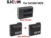 Dual Charger 2 Pcs 900mAh Rechargable Battery For SJCAM M20 Sports Action Camera