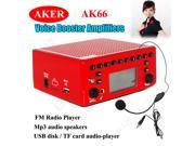 AK66 Portable Loud Voice Booster Amplifier AMP Speaker W Mic for Coachers