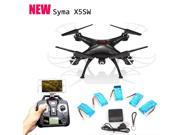 E wonderful New Arrival Syma X5sw Rc Quadcopter Drone Wifi FPV 2mp Camera 3.7v 850mah Lithium Battery 5 Pcs 5 in 1 Charger Black
