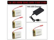 4pcs 600mAh Battery 6in1 Charger Spare Kit for JXD 509G 509W 510G 510W RC Drone