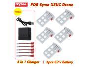 5pcs 500mAh Lipo Battery Charger Spare Parts Kit For Syma X5UC RC Quadcopter