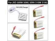 4pcs 600mAh Lipo Battery 4in1 Charger for JXD 509W 509G 510G RC Quadcopter Drone