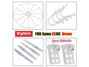 2x3.7V 500mAh Battery Motor Blades Replacement Fr Syma X5UC RC Drone Quadcopter