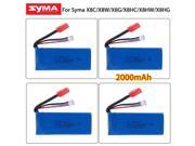 4x7.4V 2000mAh 25C High Capacity Lipo Battery For Syma X8C X8W X8G RC Quadcopter