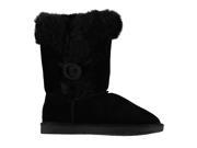 SoulCal Womens Bardi Snug Boots Faux Fur Trim Suede Ankle Shoes Casual Winter