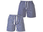 Lee Cooper Mens Lounge Shorts 2 Pack Elastic Cotton Pyjamas Sleeping Bottoms