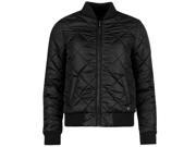 Lee Cooper Womens Quilted Bomber Jacket Ribbed Collar Cuffs Full Zip Top