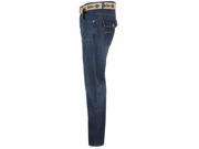 Lee Cooper Mens Gents Belted Jeans Denim Trousers Casual Pants Bottoms