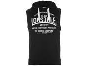 Lonsdale Mens Box Sleeveless Hoody Boxing Hoodie Hooded Sweatshirt Top