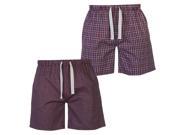 Lee Cooper Mens Lounge Shorts 2 Pack Elastic Cotton Pyjamas Sleeping Bottoms