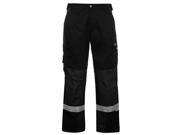 Dunlop Mens Pro Trousers Reflective Visibility Multiple Pockets Work Bottoms